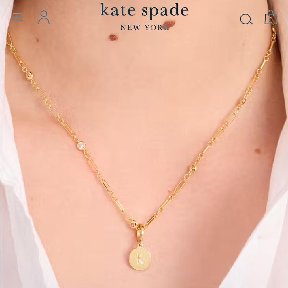 Kate Spade Personalize It Initial Mini Charm letter M. New